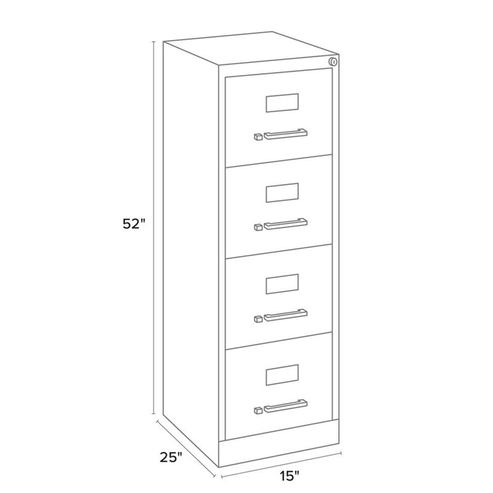 Black 4 Drawer Metal Filing Cabinet I415379