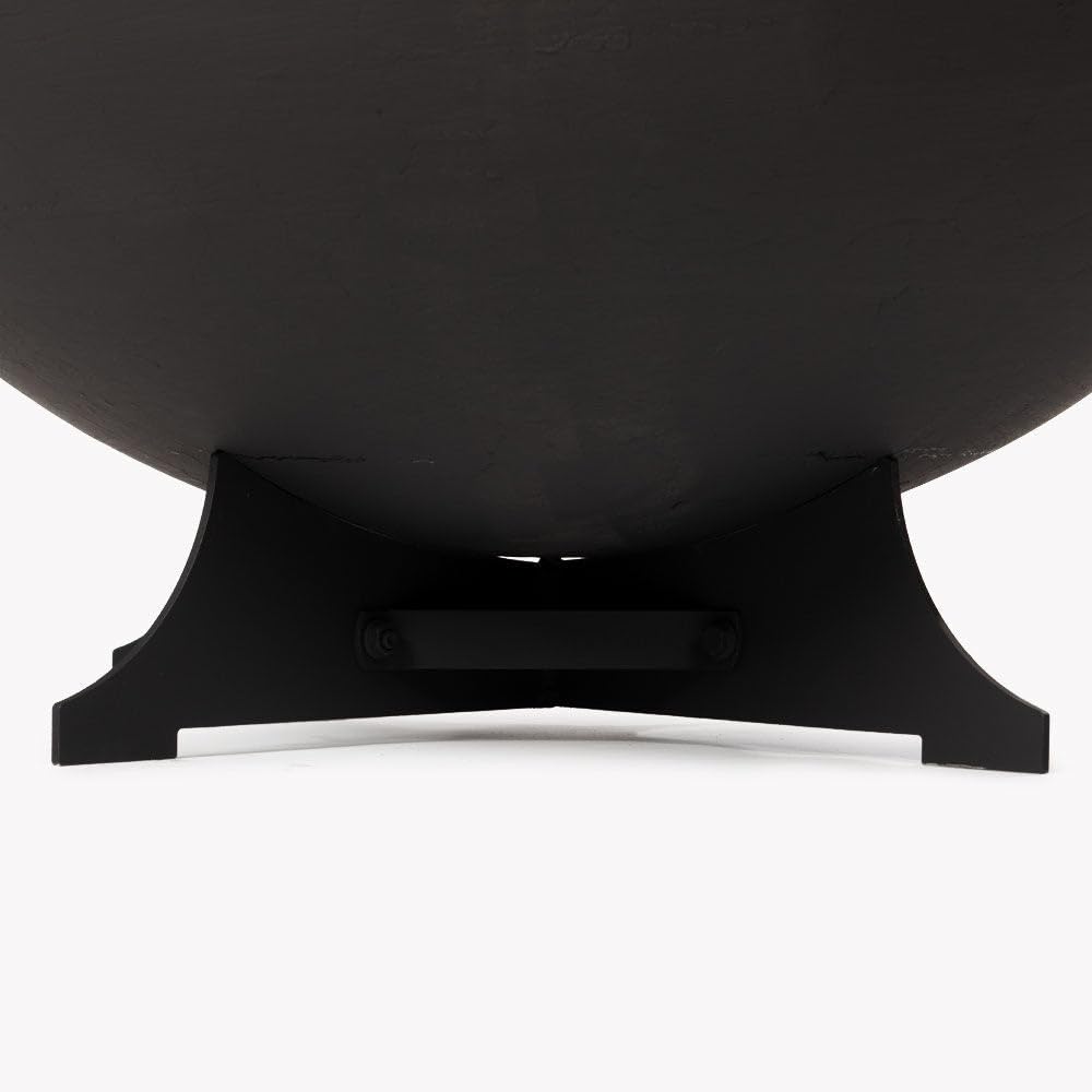 32in Cast Iron Wood Burning Fire Pit with Screen and Poker H59643
