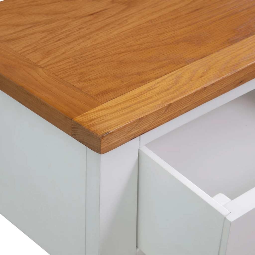 Rustic Oak Acacia Wood Console Table 2 Drawers V388426