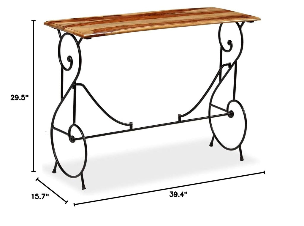 Solid Sheesham Wood Console Table D1368