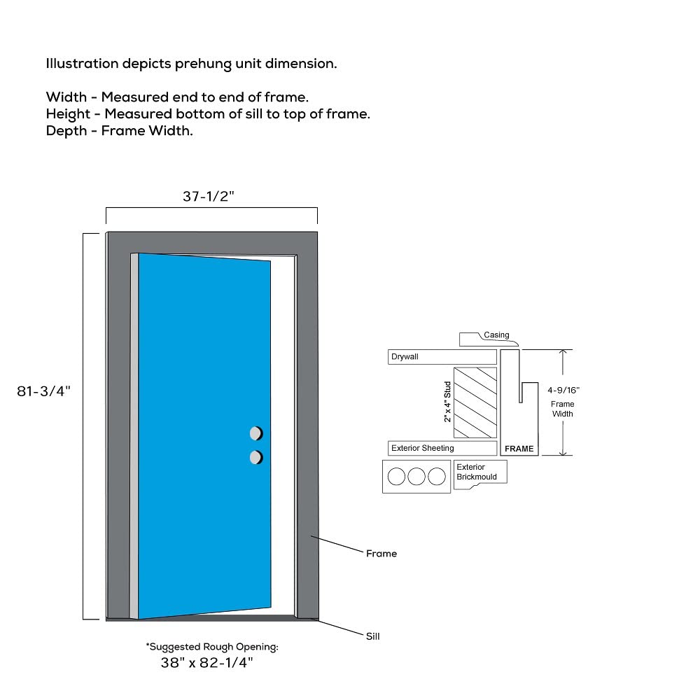 Steel Primed Left Hand In-Swing Prehung Front Door 9 Lite Clear Glass 36" x 80" G963
