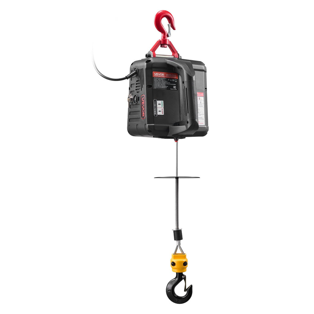 1100 lbs 1500W Electric Hoist Winch with Wired Remote Control N718