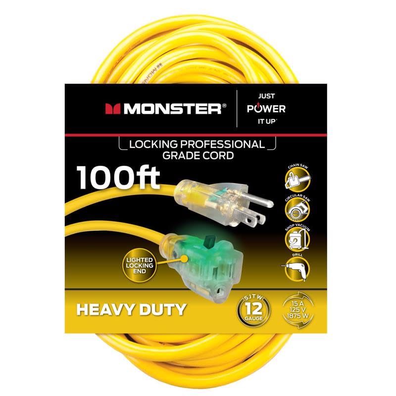 100 ft. Outdoor Extension Cord Yellow D9320