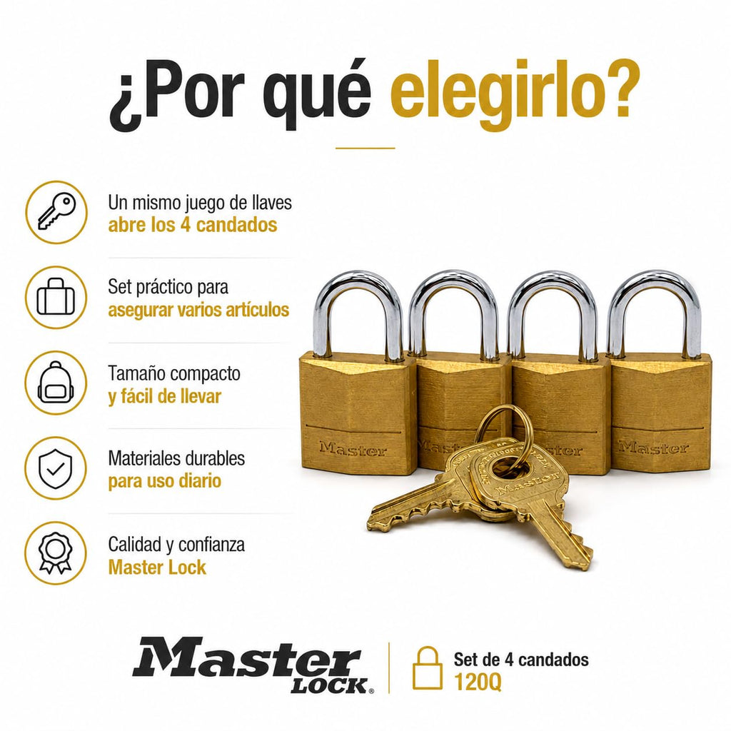 Solid Brass Padlock, 3/4 in. Wide G955