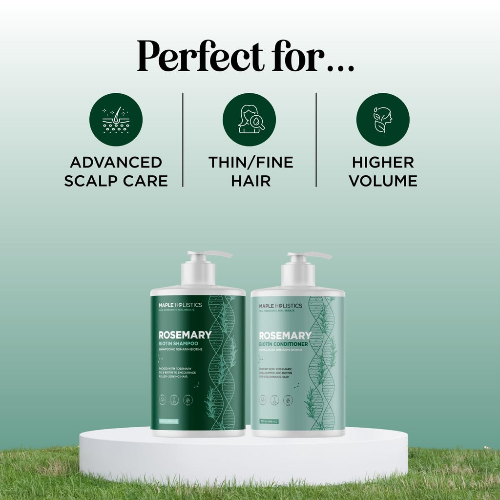 Biotin Rosemary Shampoo and Conditioner Set 32 Fl Oz Each I54891