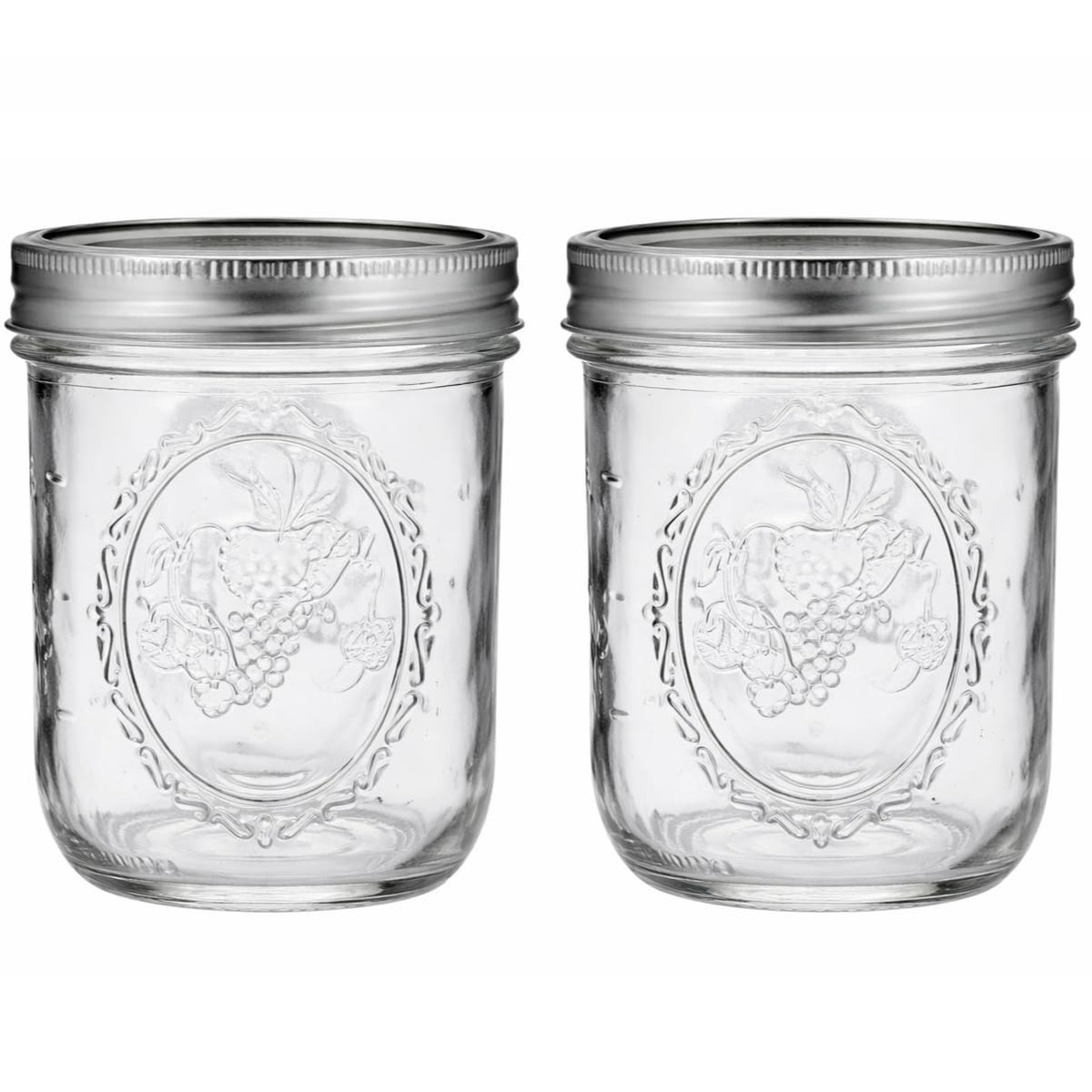 16 oz Wide Mouth Mason Jars with Lids and Bands, 2 Pack K794902