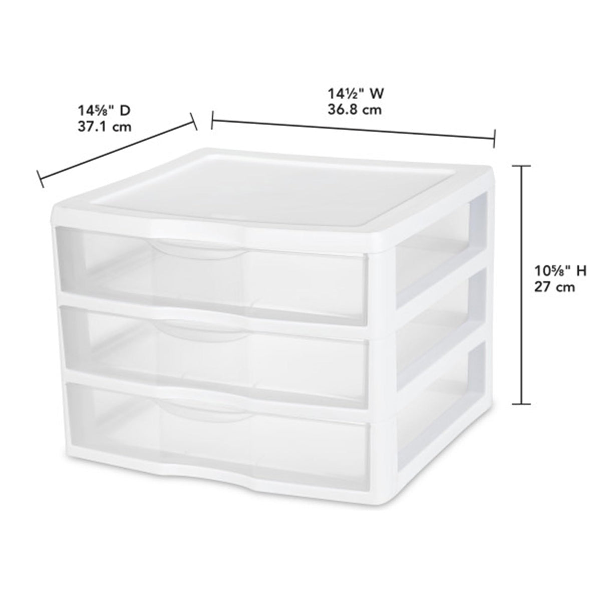 Wide 3-Drawer Storage Unit 6-Pack W32675