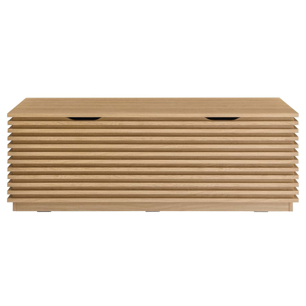 Oak Wood Grain Storage Bench P369