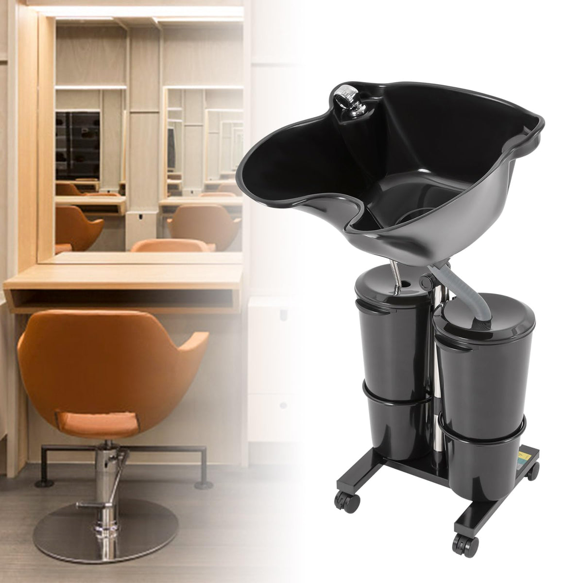 Portable Height & Angle Adjustable Shampoo Bowl E653