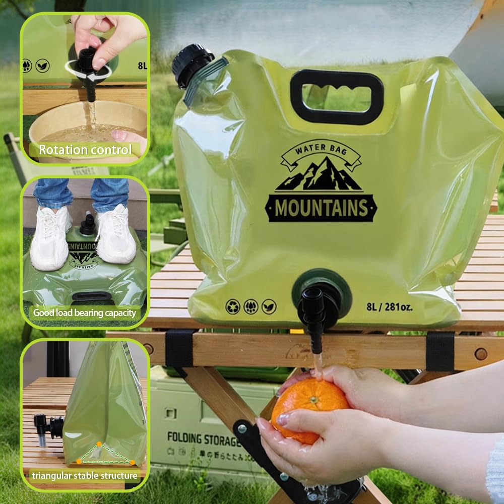 8L Collapsible Water Container with Faucet V579369