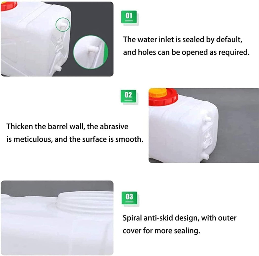 50L White Water Storage Tank with Water Outlet T1845