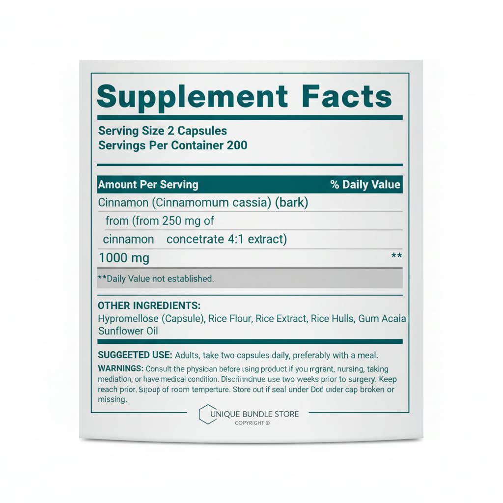 Cinnamon 1000 mg 400 Capsules E2740