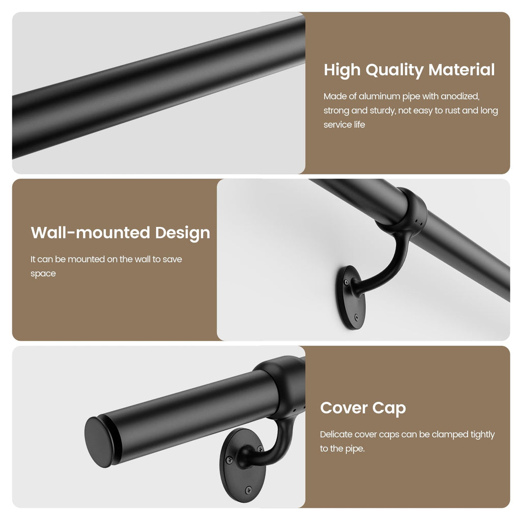 6 Feet Round Aluminum Stair Railing J9540