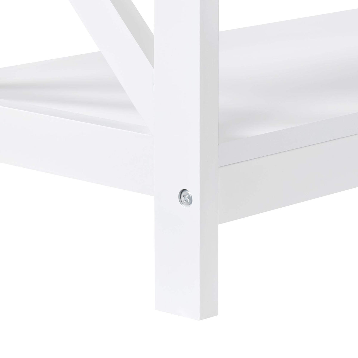 White 3-Tier Narrow Console Table V512