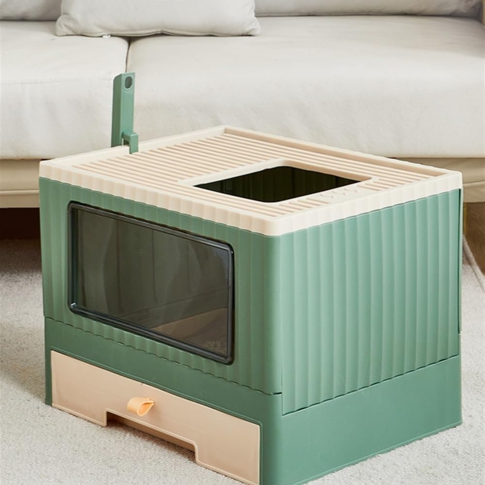 Foldable Top Entry Cat Litter Box with Lid X865