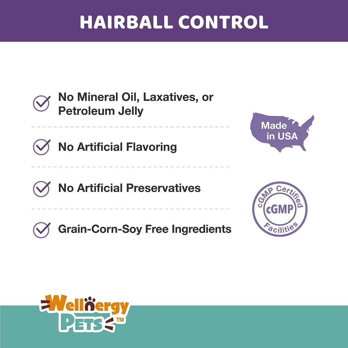 Natural Hairball Control Chews for Cats with Omega 3 6 Fatty Acids 70ct V8344
