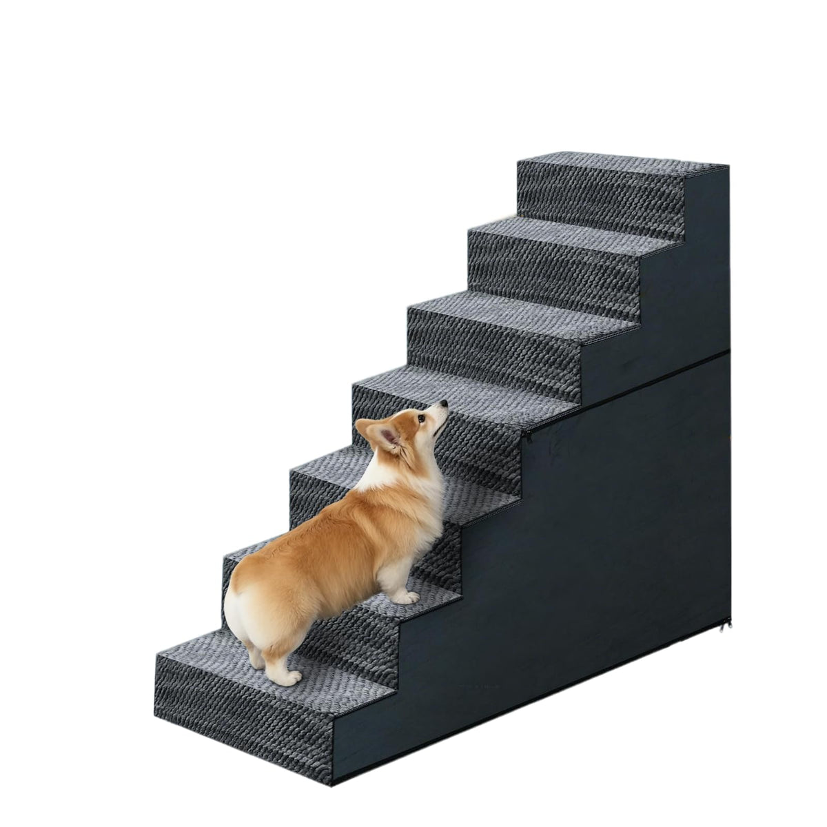 31" H 7-Step Non-Slip Extra Wide Dog Stairs Z5958