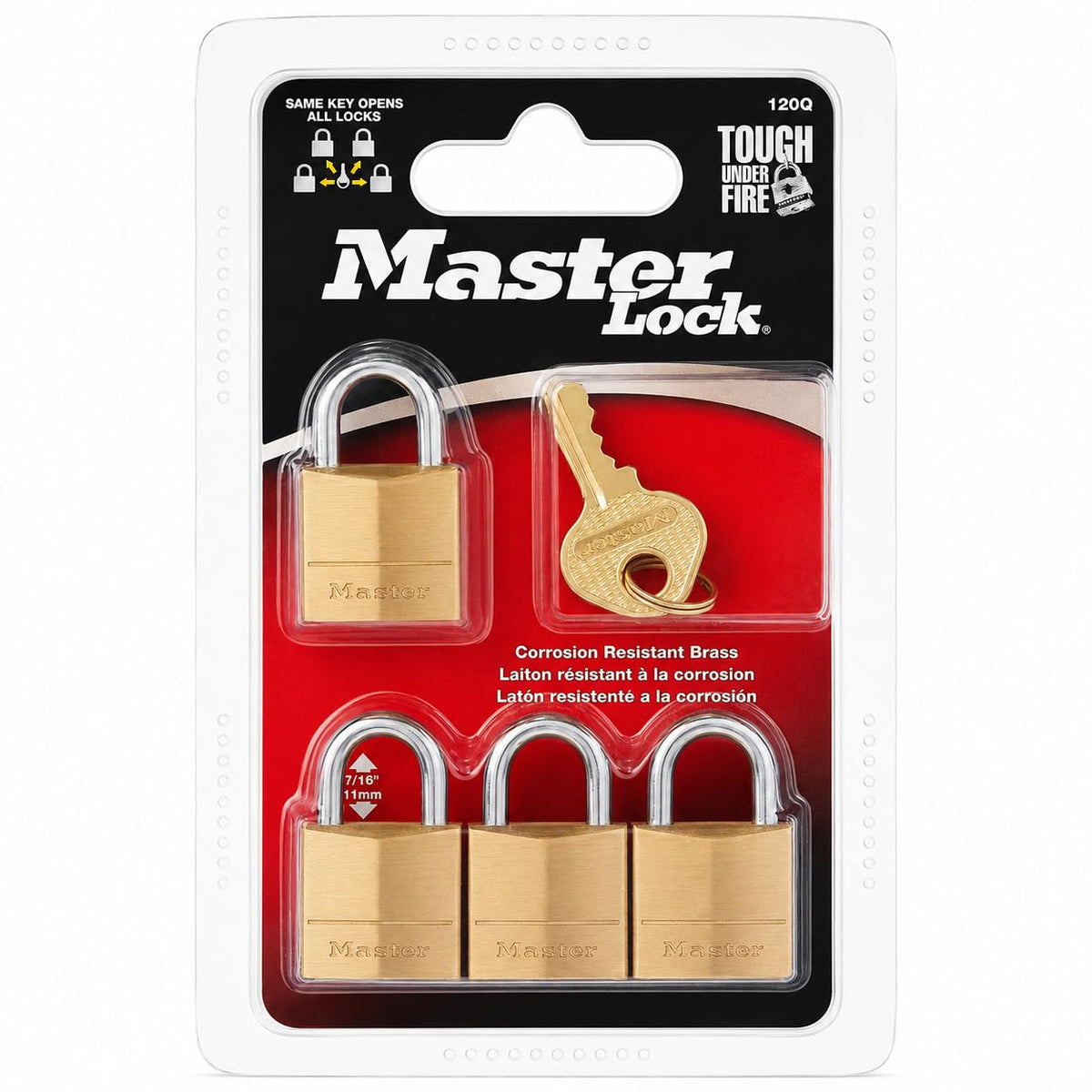 Solid Brass Padlock, 3/4 in. Wide G955