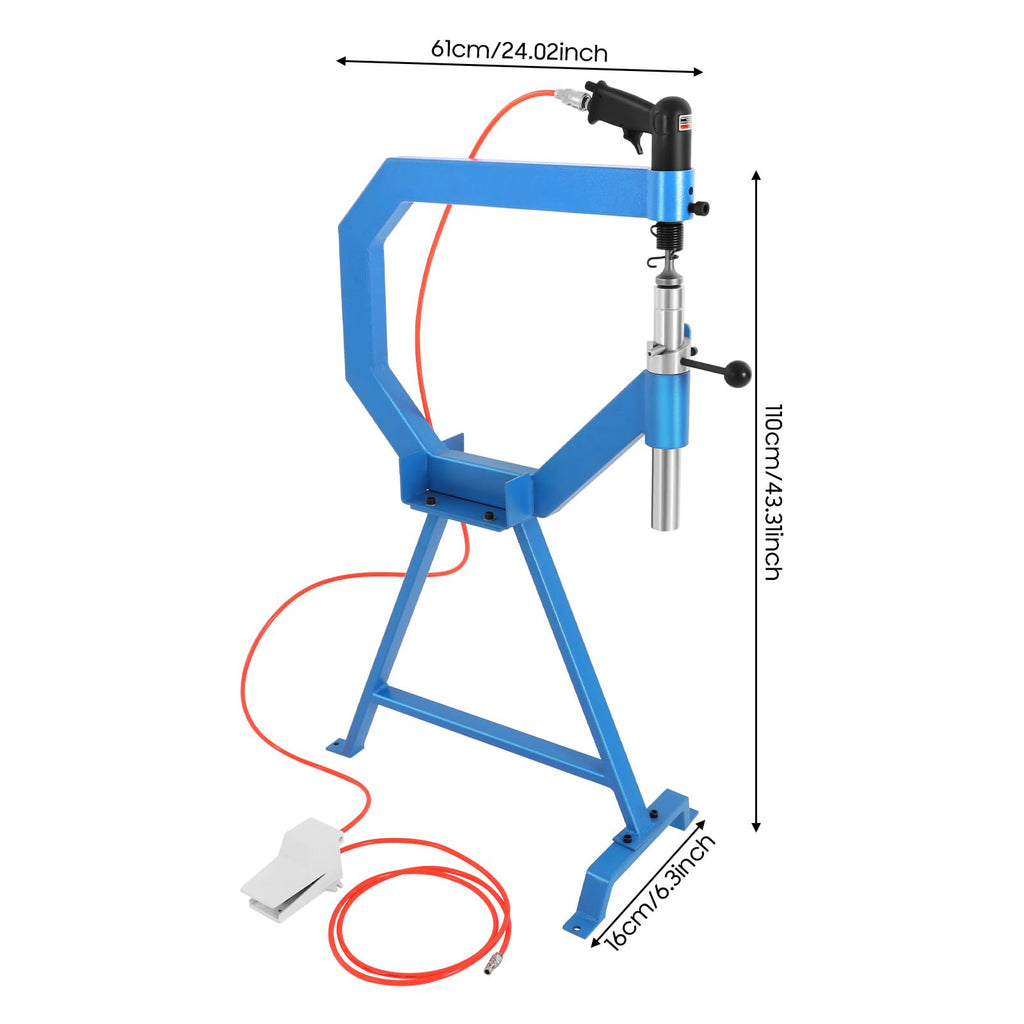 Pneumatic Planishing Hammer with 1/2/3" Anvil and Foot Pedal M530977