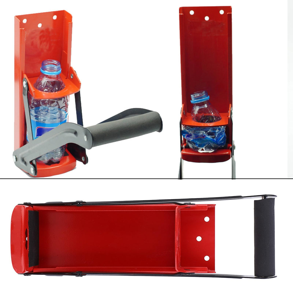 16oz Heavy Duty Steel Can Crusher with Rubber Handle Q798048