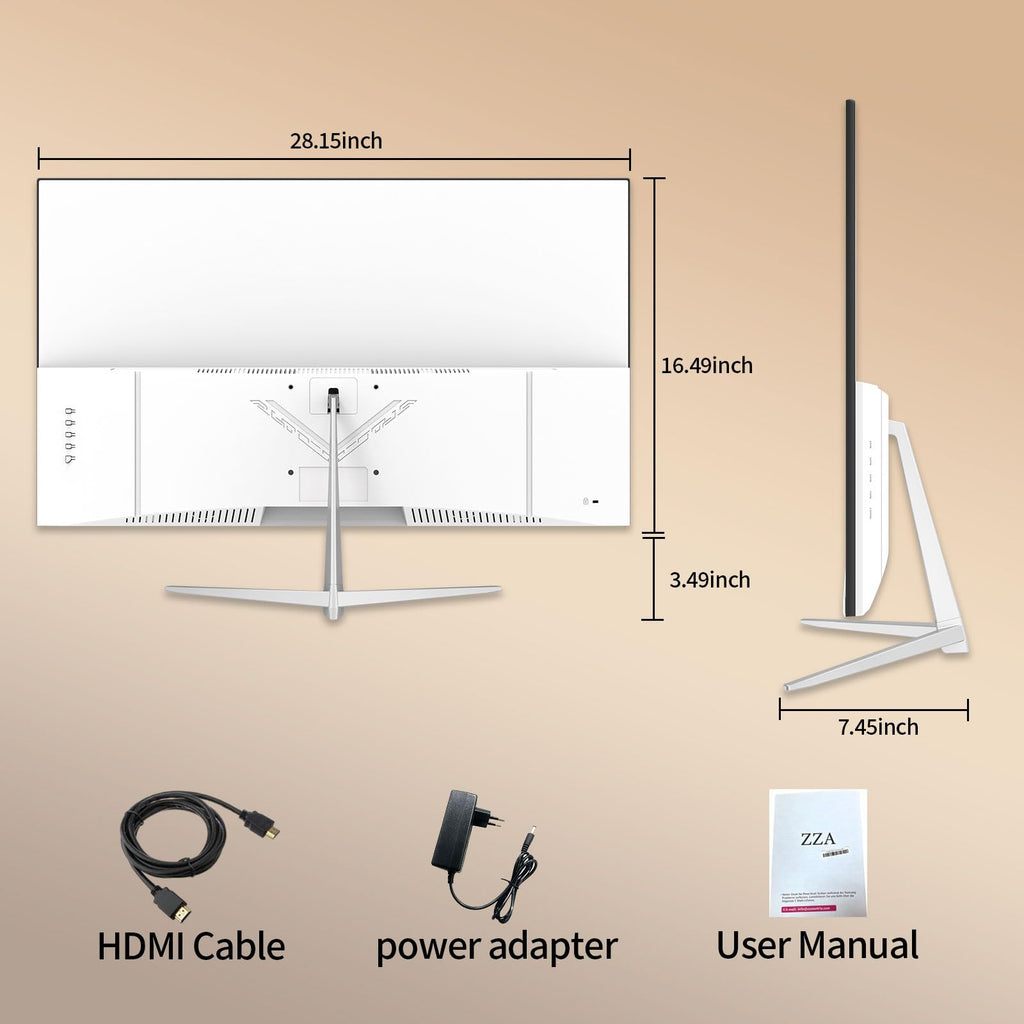 32 Inch Flat Computer Monitor 60Hz FHD 1080p VA White A386