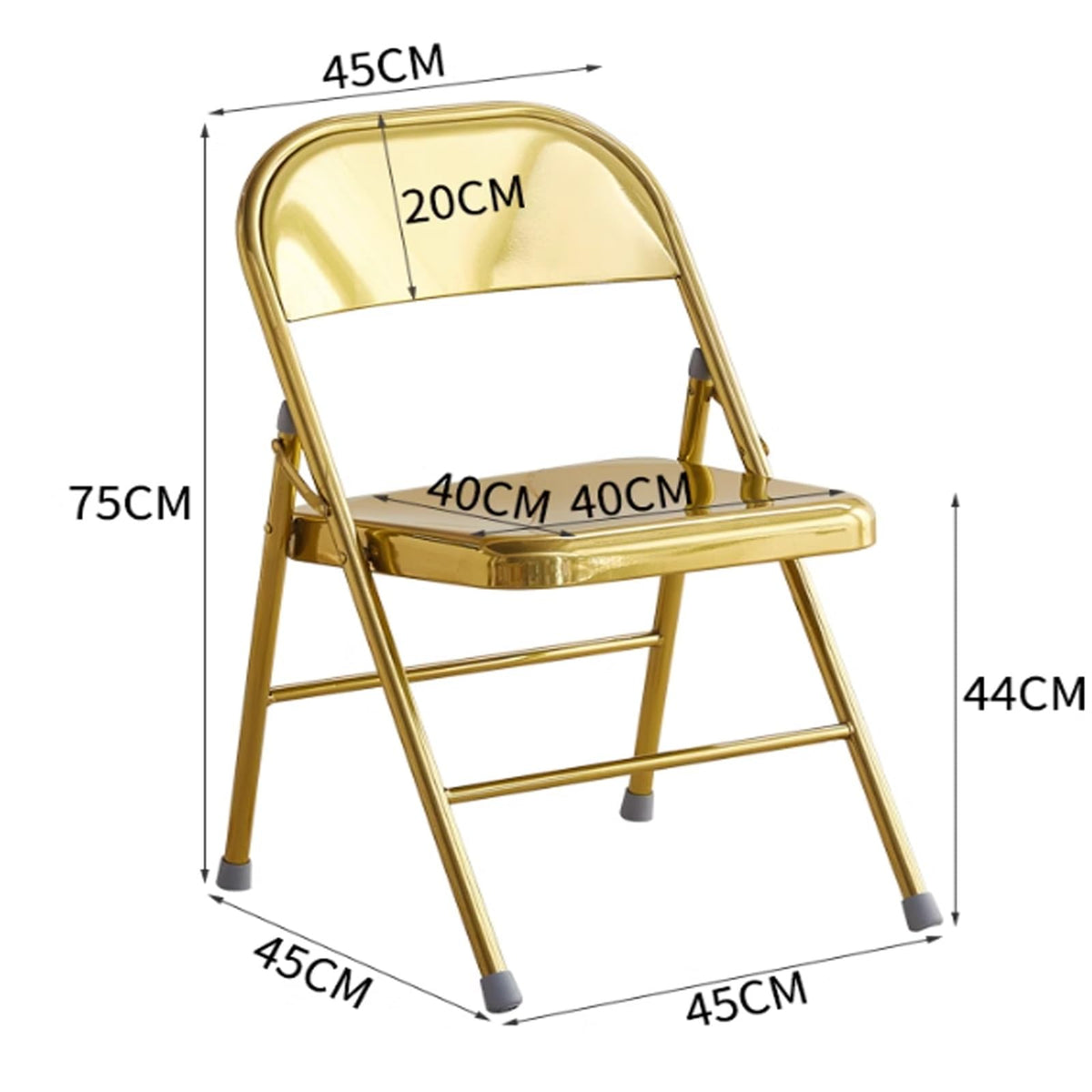 Carbon Steel Folding Chair Gold V708519