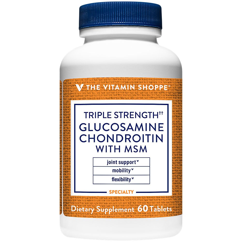 Triple Strength Glucosamine Chondroitin with MSM 1,500 MG 60 Tablets J7567