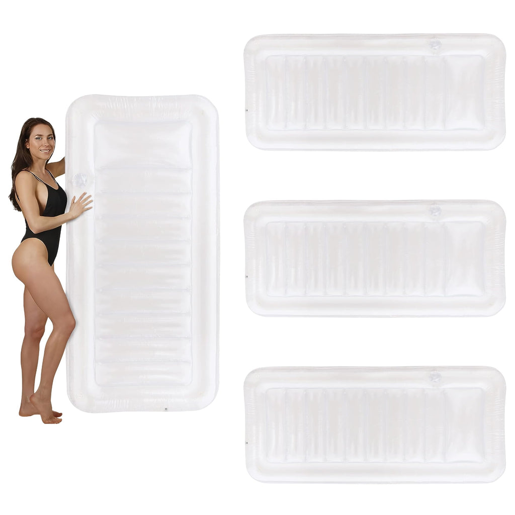Transparent Inflatable Chaise Pool Float with Cup Holder P511572
