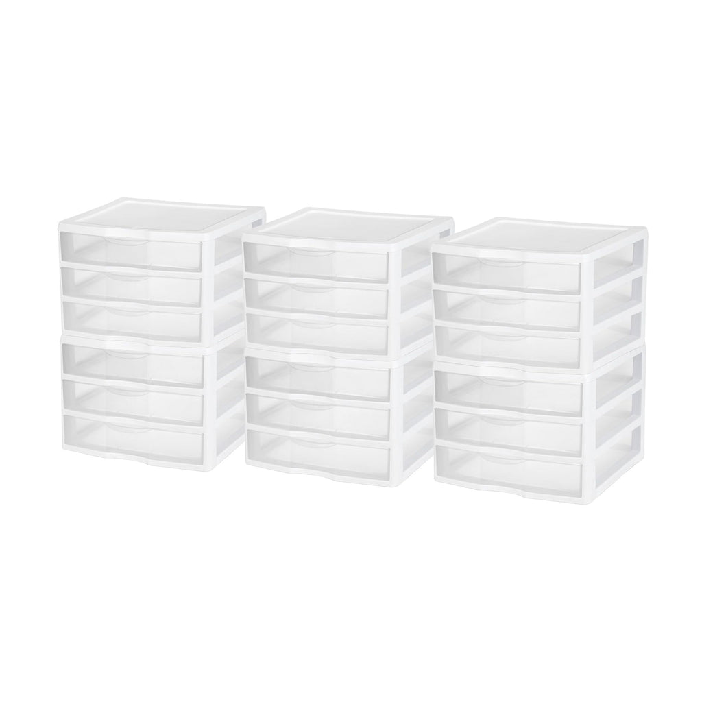 Wide 3-Drawer Storage Unit 6-Pack W32675