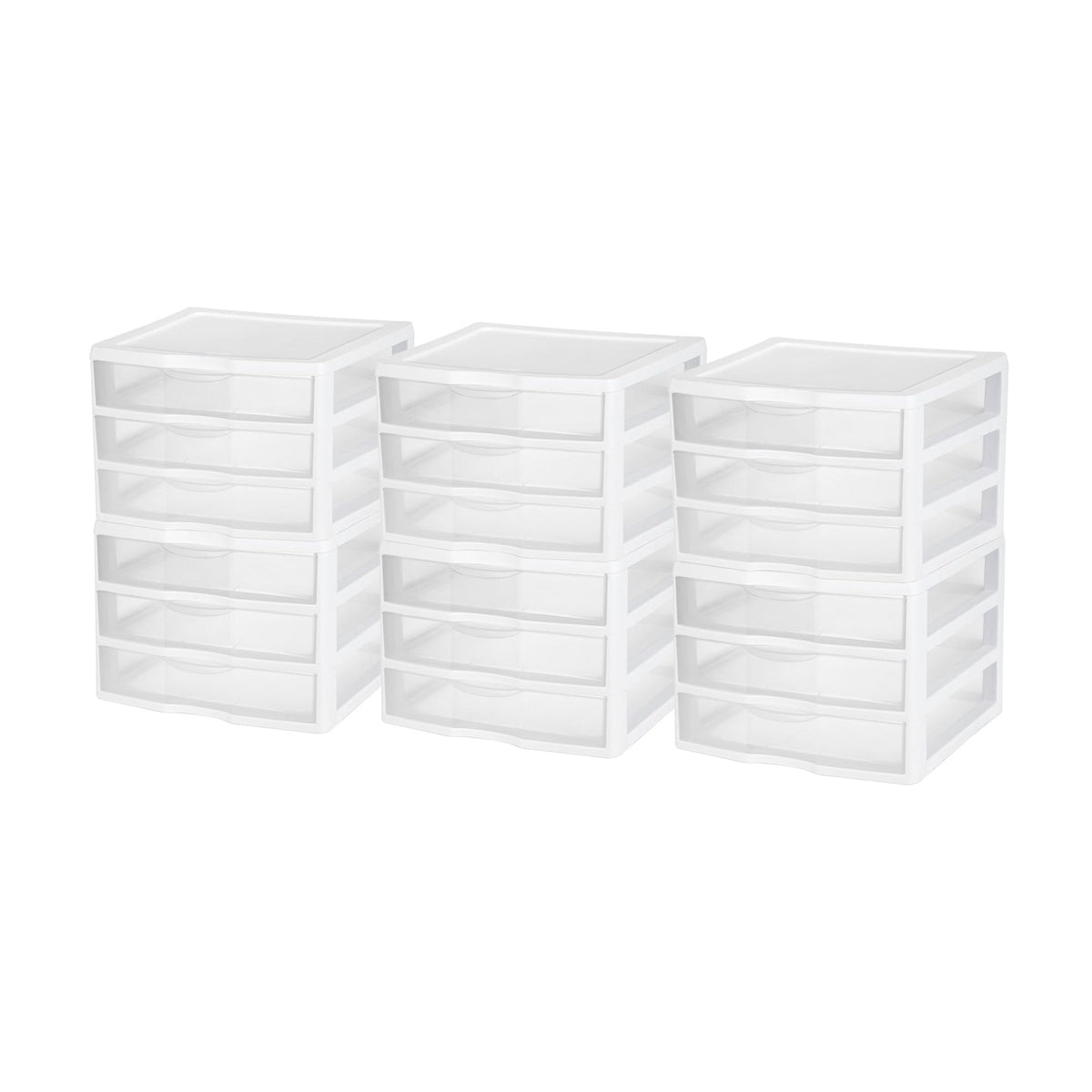 Wide 3-Drawer Storage Unit 6-Pack W32675
