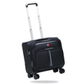 Black 16-Inch Underseat Carry-On Luggage with 4 Spinner Wheels D715