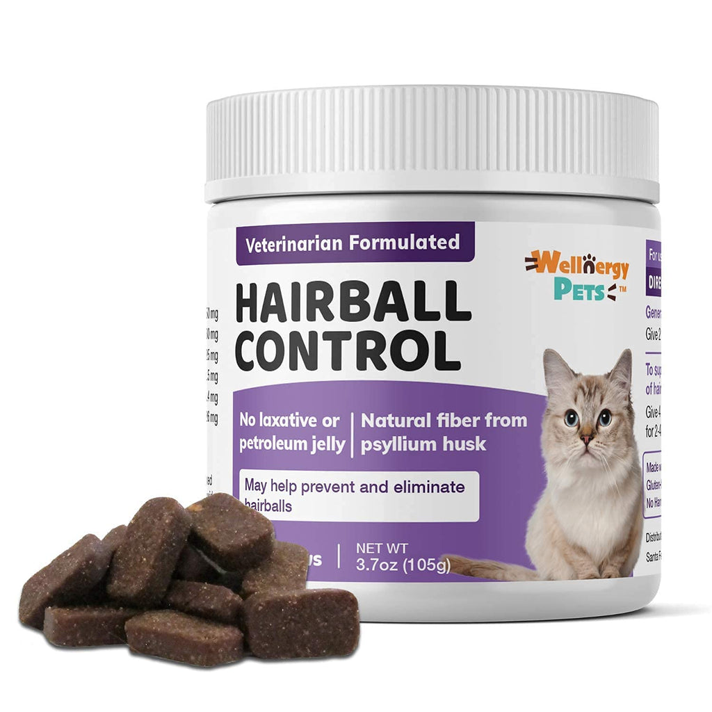 Natural Hairball Control Chews for Cats with Omega 3 6 Fatty Acids 70ct V8344