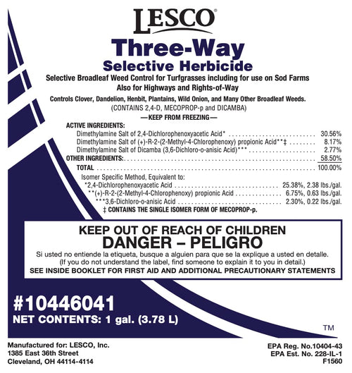 1 Gallon Selective Post Emergent Liquid Herbicide M1307