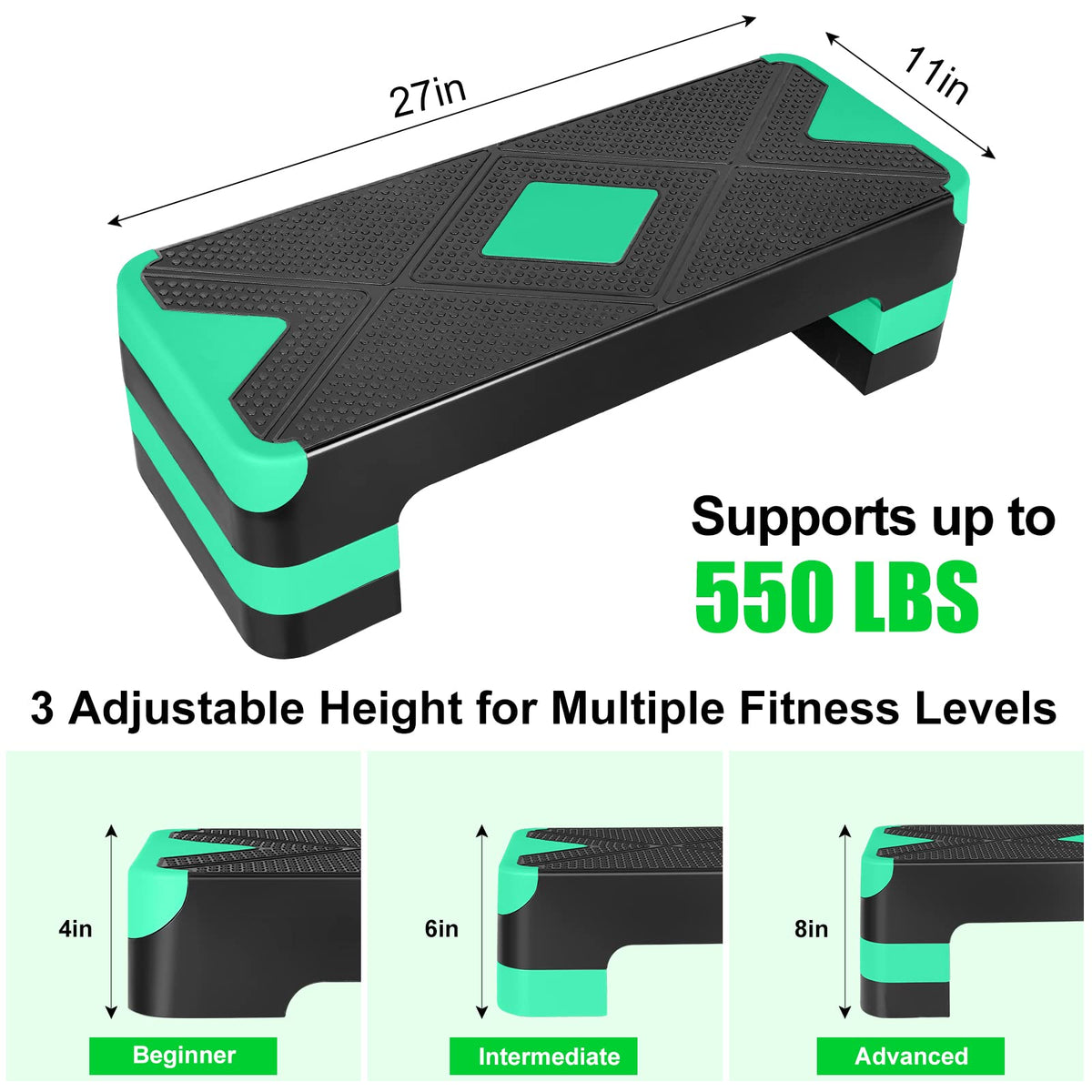 Adjustable Aerobic Stepper Step Platform A7471