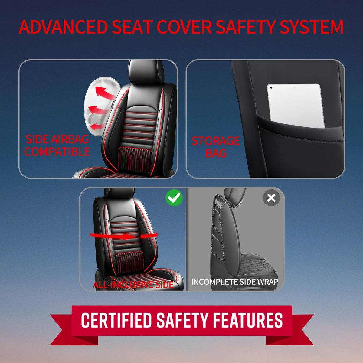 Car Seat Covers Full Set 5 Seat P38620