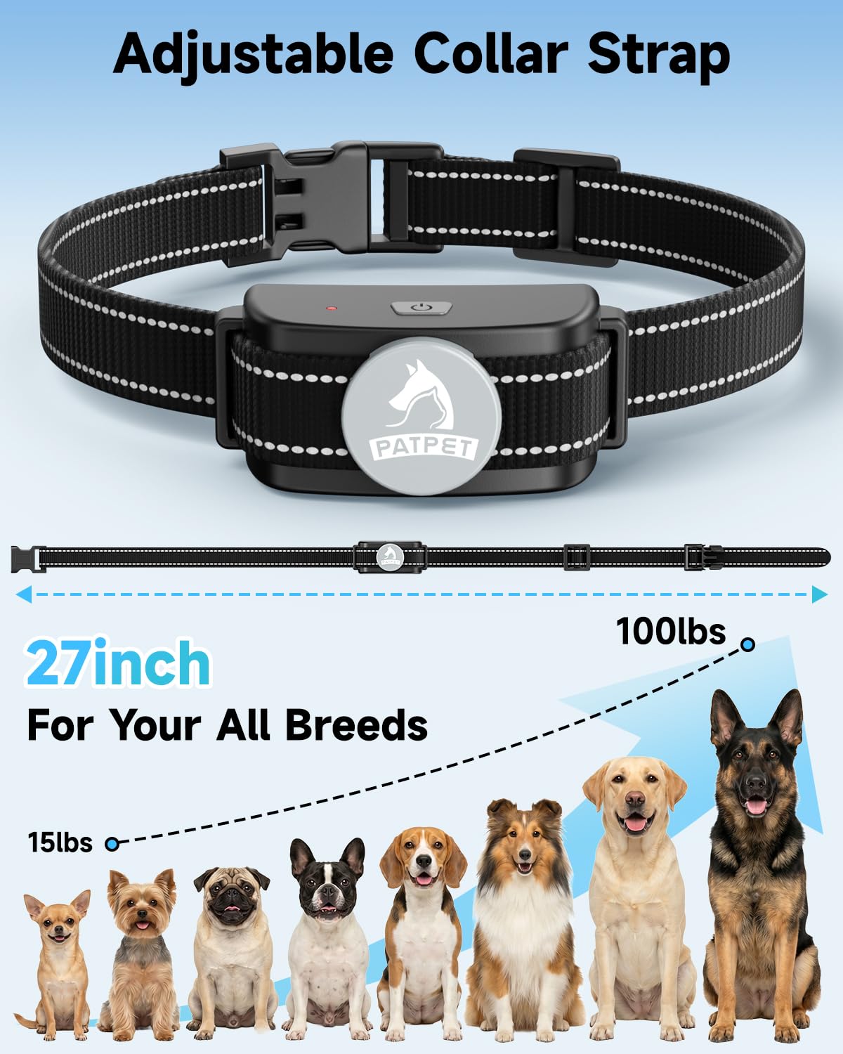 Dog Training Collar with Remote, 3 Training Modes, Rainproof O57314