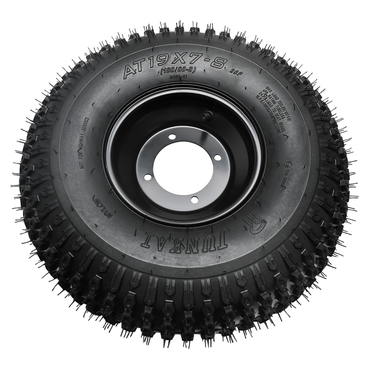4 Pack 19x7-8 Off-Road Tire & Wheel Combo Tubeless 4-Ply T6894