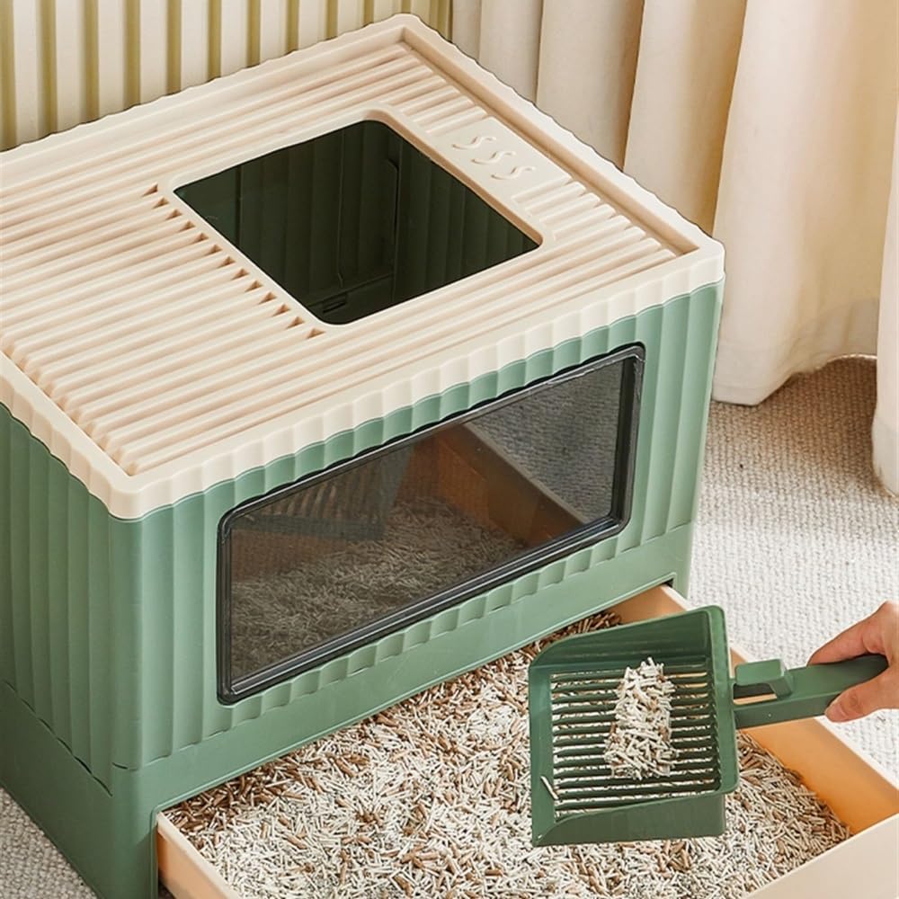 Foldable Top Entry Cat Litter Box with Lid X865