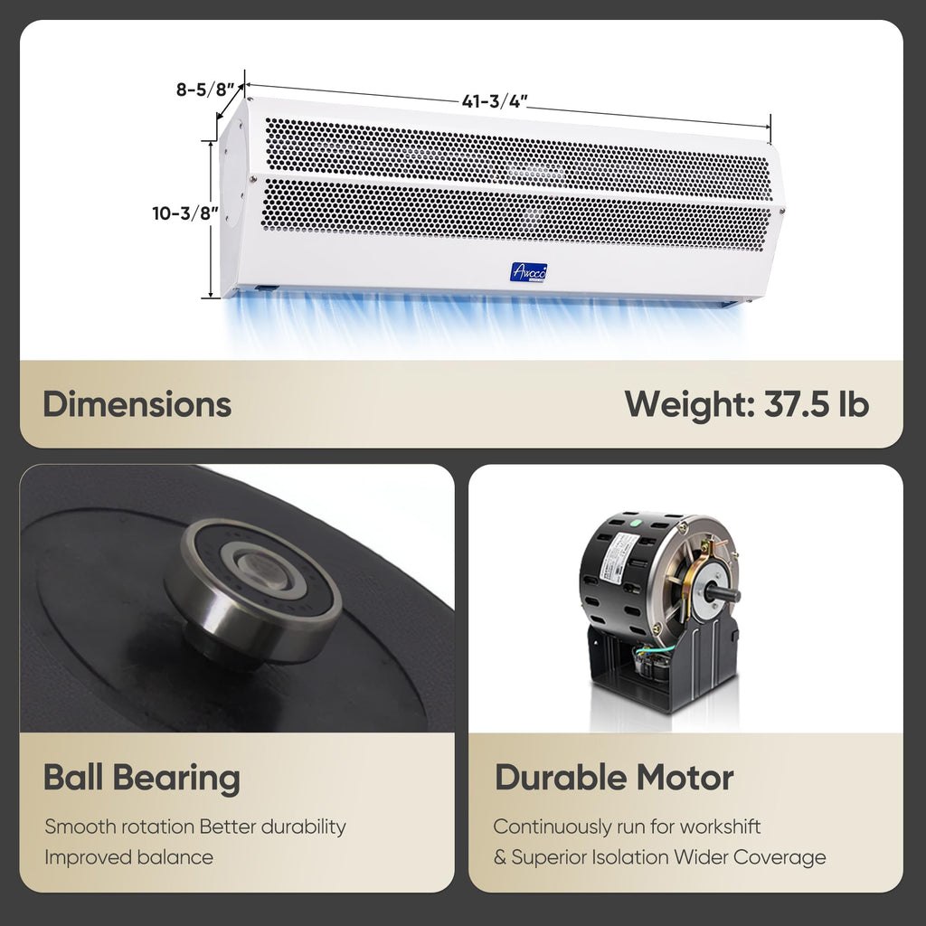42" 2 Speeds 1350CFM Indoor Air Curtain Z32079