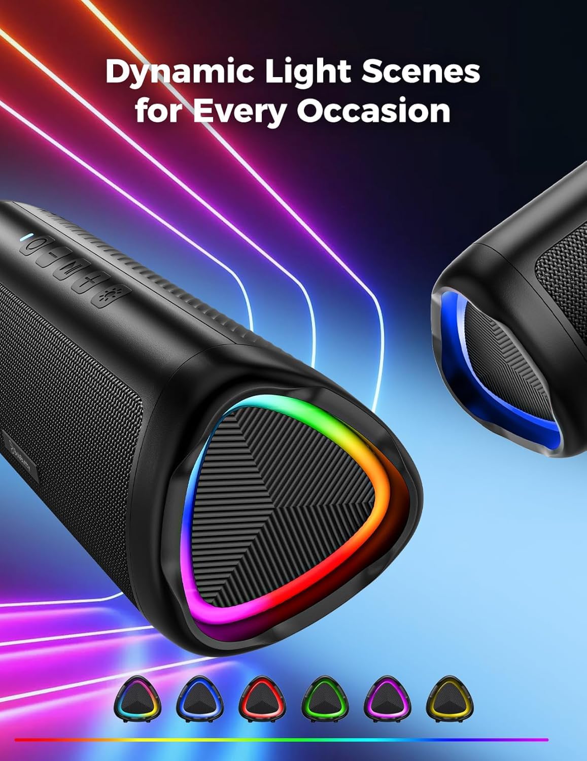 20W Portable Wireless Bluetooth Speaker, IPX5 Waterproof, Black F3313