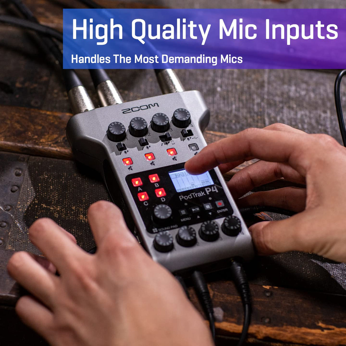 Podcast Recorder with 4 XLR Mic Inputs X6427