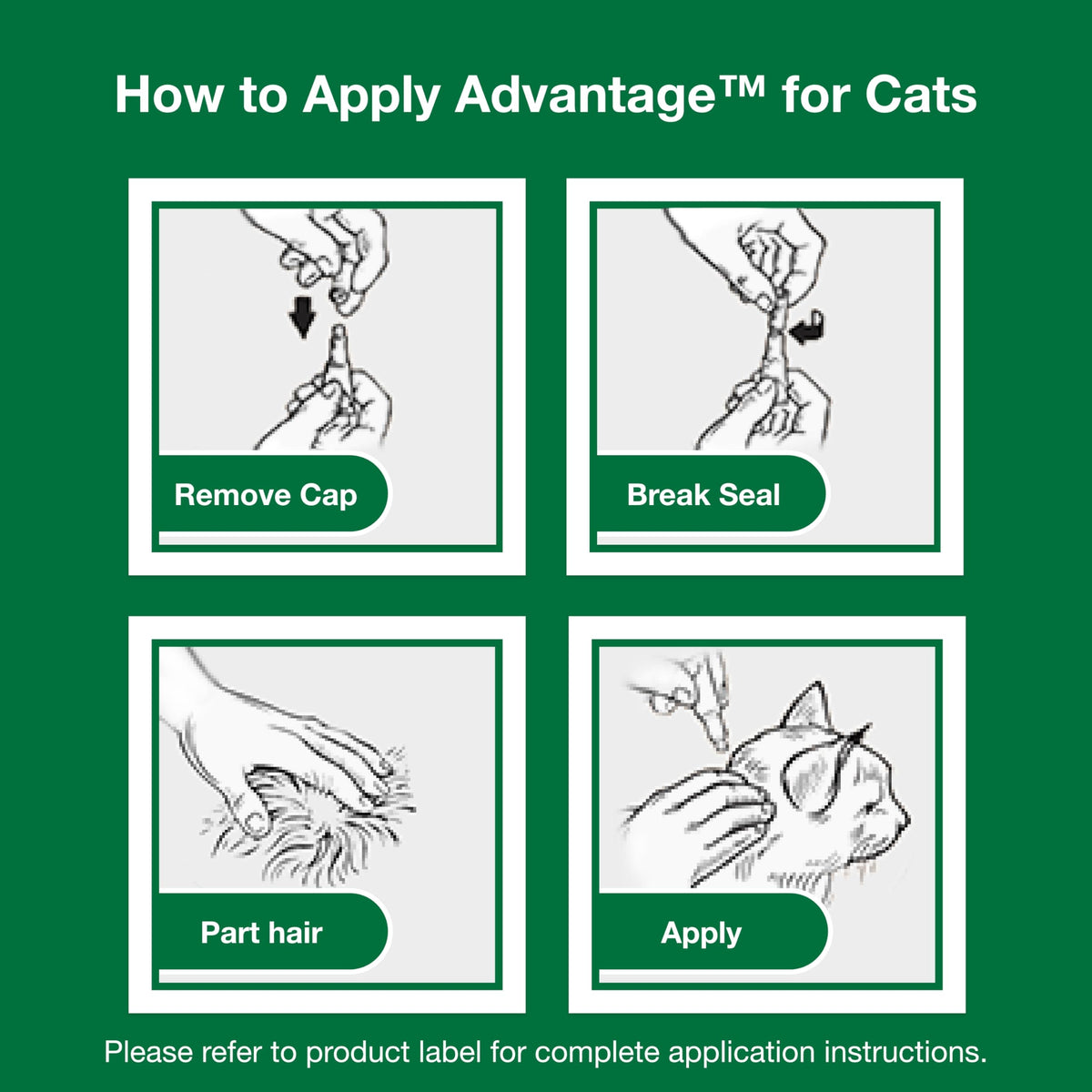 Topical Cat Flea Treatment and Prevention for Large Cats Over 9 lbs O464820