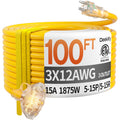 12 Gauge Heavy Duty Extension Cord with Multiple Outlets C671852