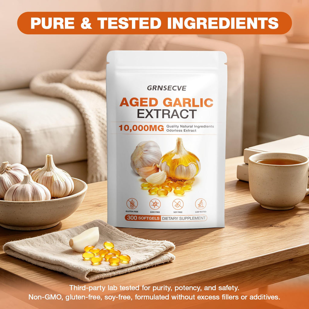 Odorless Garlic Capsules 10,000mg 300 Softgels Z846901