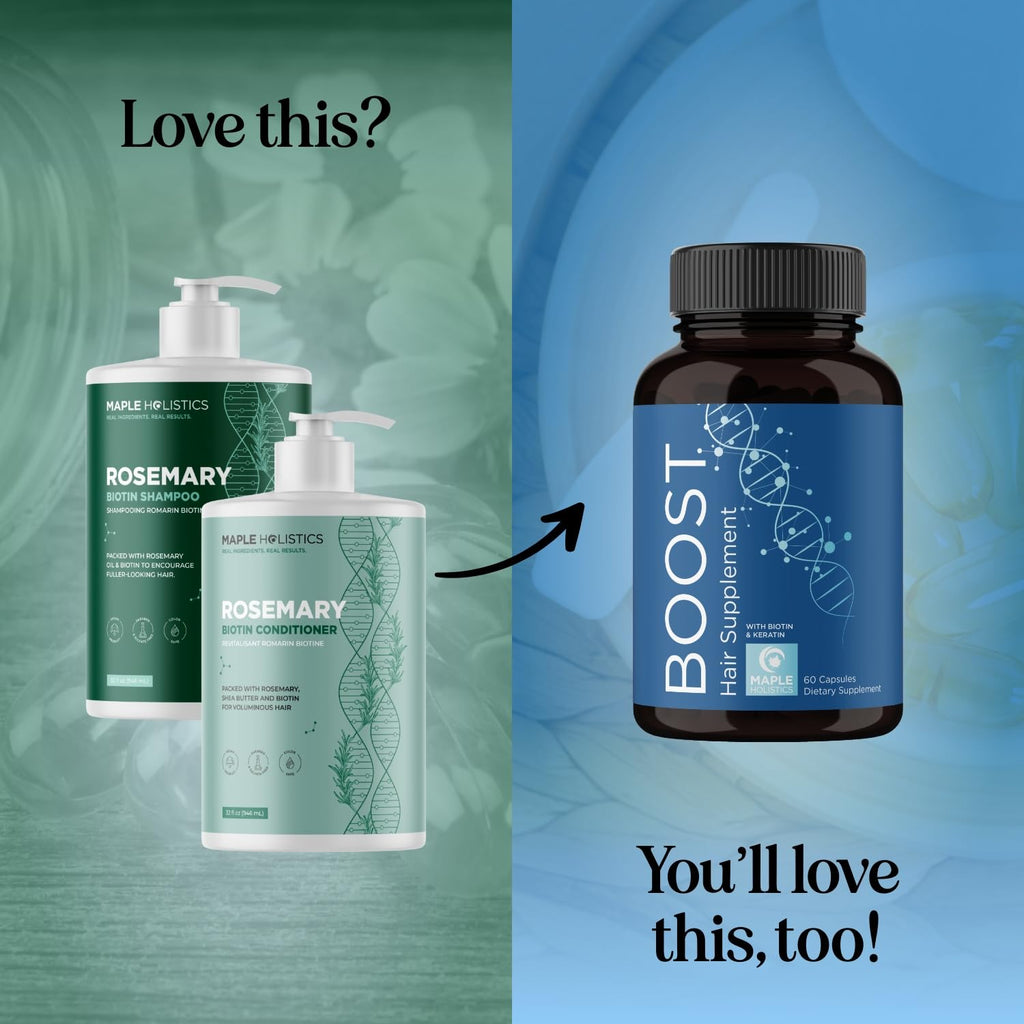 Biotin Rosemary Shampoo and Conditioner Set 32 Fl Oz Each I54891