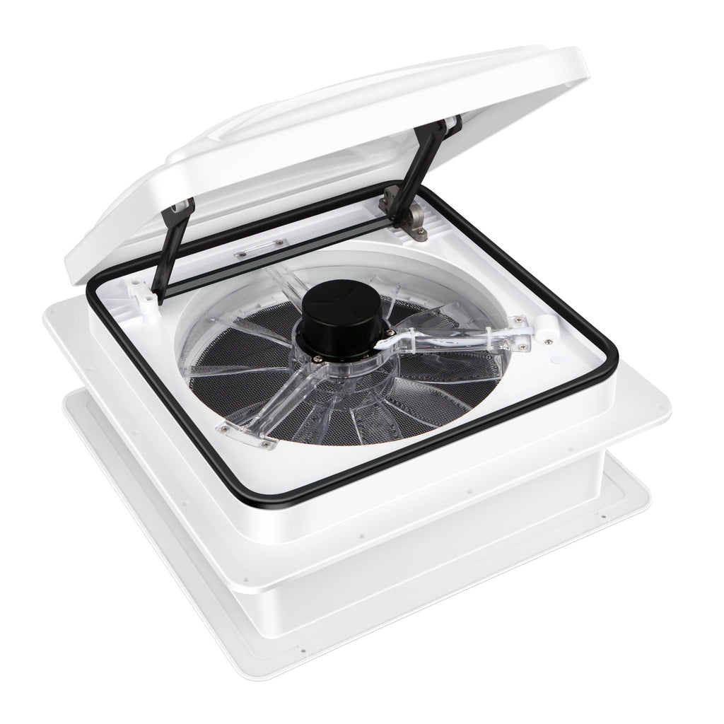 RV Roof Vent Fan 6-Speed-Reversible White Z677