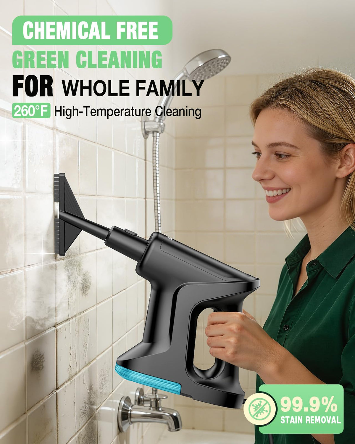 14-in-1 Lightweight Detachable Handheld Steam Mop Black B81111