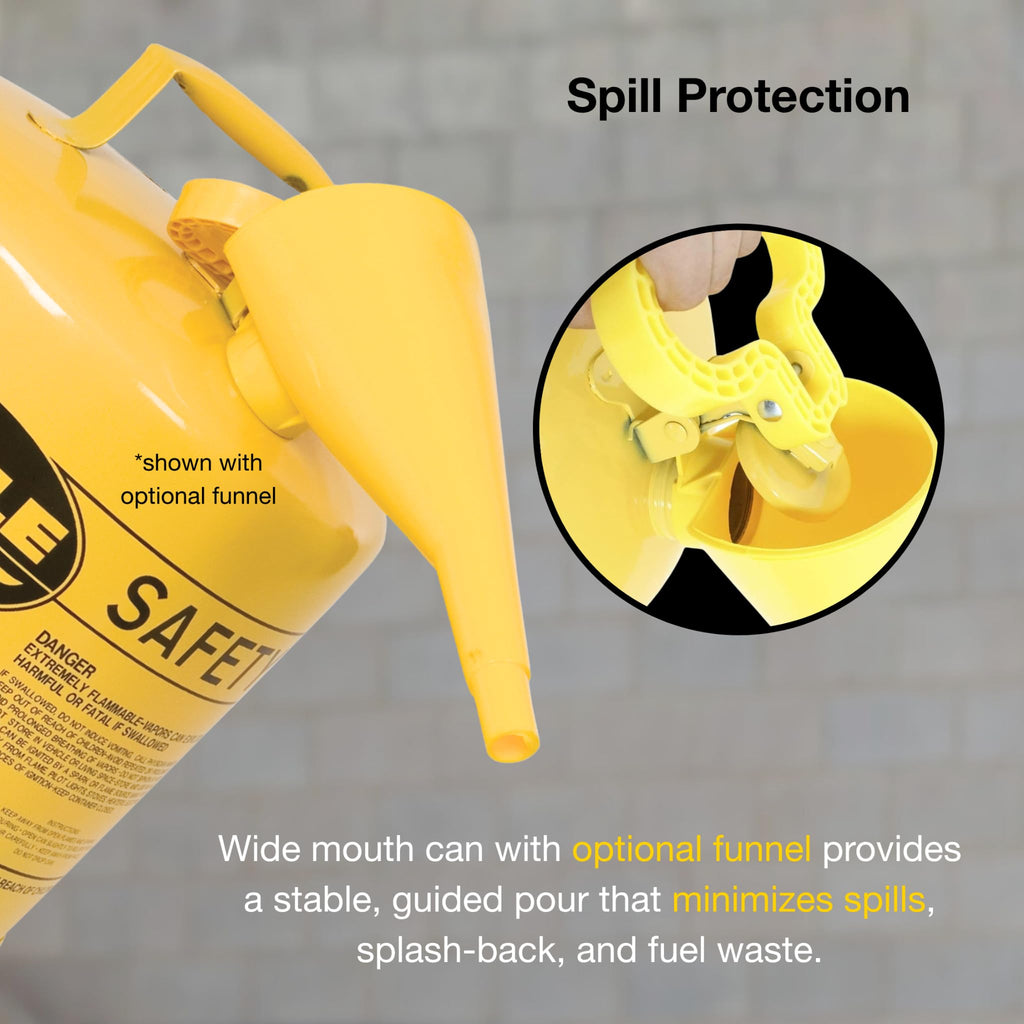 5 Gallon Yellow Safety Gas Can A9735