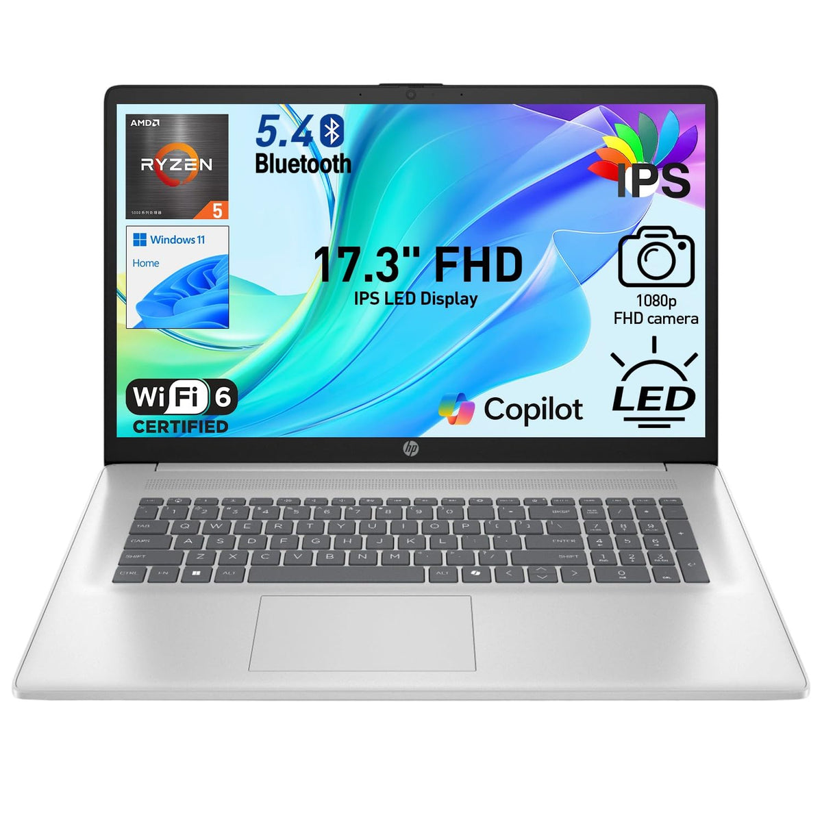 17.3" FHD IPS Anti-Glare Laptop, AMD Ryzen 5, 16GB RAM, 1TB Storage Q5491