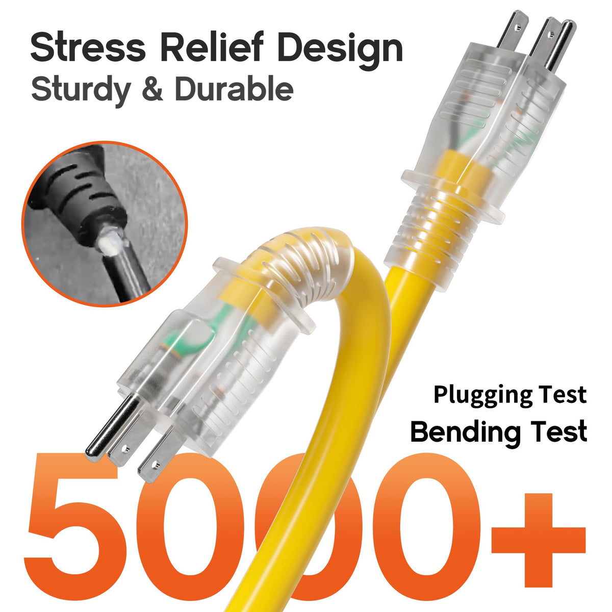 12 Gauge Heavy Duty Extension Cord with Multiple Outlets C671852